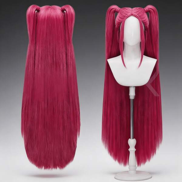 Fashion Synthetic Hair Wig For Women Heat Resistant Soft Silky Fiber Natural Realistic Scalp Hairline Glueless Design Adjustable Elastic Cap Beginner Friendly Daily Wear Dating Wedding Concert Halloween Cosplay Wig