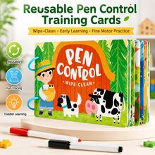 Erasable Handwriting Practice Cards, Children's Concentration & Intelligence Training Toys - Multicolor - View 3