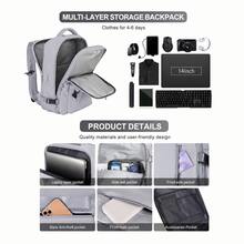 Large‑Capacity 43*30*20cm Waterproof Backpack With Shoe Pocket, Dry‑Wet Separation, Laptop Sleeve And USB Port. Available In Five Tones. Sleek‑Styled - Grey - View 4