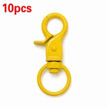 10 piezas de ganchos para llaveros con cierre de langosta DIY, 10 colores, clips giratorios de metal para bolsos, tiradores de cremallera, dijes y accesorios de manualidades - Multicolor - Ver 11