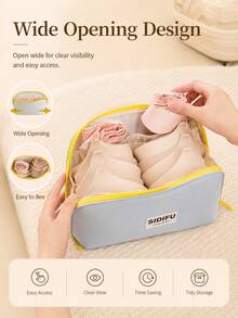 Underwear Storage Bag, Panties And Socks Travel Organizer, Portable Large Capacity Toiletry Bag, Fashionable Bra Storage Bag - Essential Travel Accessory,Bedroom Room Decor,Back To School - Multicolor - View 6