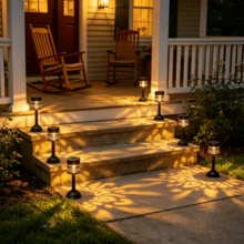 Lampe de table à projection de pivoine à énergie solaire, lumière solaire extérieure en métal étanche IP65 avec LED colorée, lumière décorative à ombre florale, convient pour patio, jardin, cour, table, cadeau de pendaison de crémaillère - 1PC - Voir 2