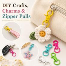 10 piezas de ganchos para llaveros con cierre de langosta DIY, 10 colores, clips giratorios de metal para bolsos, tiradores de cremallera, dijes y accesorios de manualidades - Multicolor - Ver 6