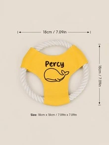 Custom Name Pet Dog Flying Disc Toy, Canvas Rope Interactive Dog Bite Resistant Pet Flying Disc Toy, Personalised Gifts Pet Dog Toy, Pet Portrait Outdoor Toy For Dog, Dog, Dogs Stuff, Dog Stuff, Cat Stuff, For Training Outdoor Fetch Play - Multicolor - View 11