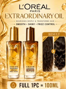 L’Oreal Paris L'Oréal Paris 奇蹟護髮油 100ml，長效滋養，撫平毛躁，柔順絲滑，適合所有髮質，特別是乾燥脆弱髮質 - 奇煥發髮精油-(小棕瓶&小黃瓶) - 查看 12