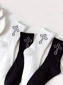 1/2/4/5/8/10 Pairs [Must-Have For Sports Enthusiasts] Men's Mid-Calf Sport Socks - Multicolor - View 4