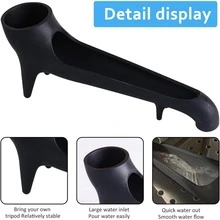 Espresso Machine Water Tank Quick Access Funnel, Coffee Machine Water Spout For Espresso Machine, Long Wate R Funnel For All Flat Top Coffee Machines (COLOR:Black/Grey) - Multicolor - View 5