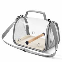 Breathable Bird Travel Carrier, Transparent Parrot Bag, Handheld Large Capacity Portable Bird Cage Backpack - A - View 6