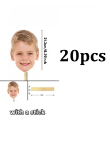 1-20pcs Customized Face Masks, Personalized Fan Face Cutout Headwear/Masks, Personalized Big Head Stick Custom Face, Party Decoration, Suitable For Birthday, Wedding, Friends, Relatives, Best Gift, Ideal Gift For Him/Her, Boyfriend, Girlfriend - Multicolor - View 16