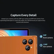 Qetupa Android 15 八核心 2.0GHz 平板電腦，4GB+64GB/128GB，1280*800 HD 觸控螢幕，5MP+13MP 雙鏡頭，6000mAh 電池，雙頻 2.4G/5G WiFi 802.11ac，BT5.2，無 SIM 卡槽，無廣告辦公會議平板，禮品平板（不含適配器） - 粉色 - 查看 5