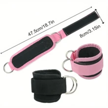 Yoga Resistance Band Set With Ankle Straps, Hip And Leg Shaping Trainer, Suitable For Home Gym Multi-Level Fitness - Pink Suit - View 4