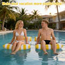 Inflatable Pool Floats Adult Size Water Hammock, Swimming Pool Float Hammock, 4-In-1 Water Floating Mesh Chair For Adults For Vacation Fun And Rest Summer Events Pool Parties - Multicolor - View 6