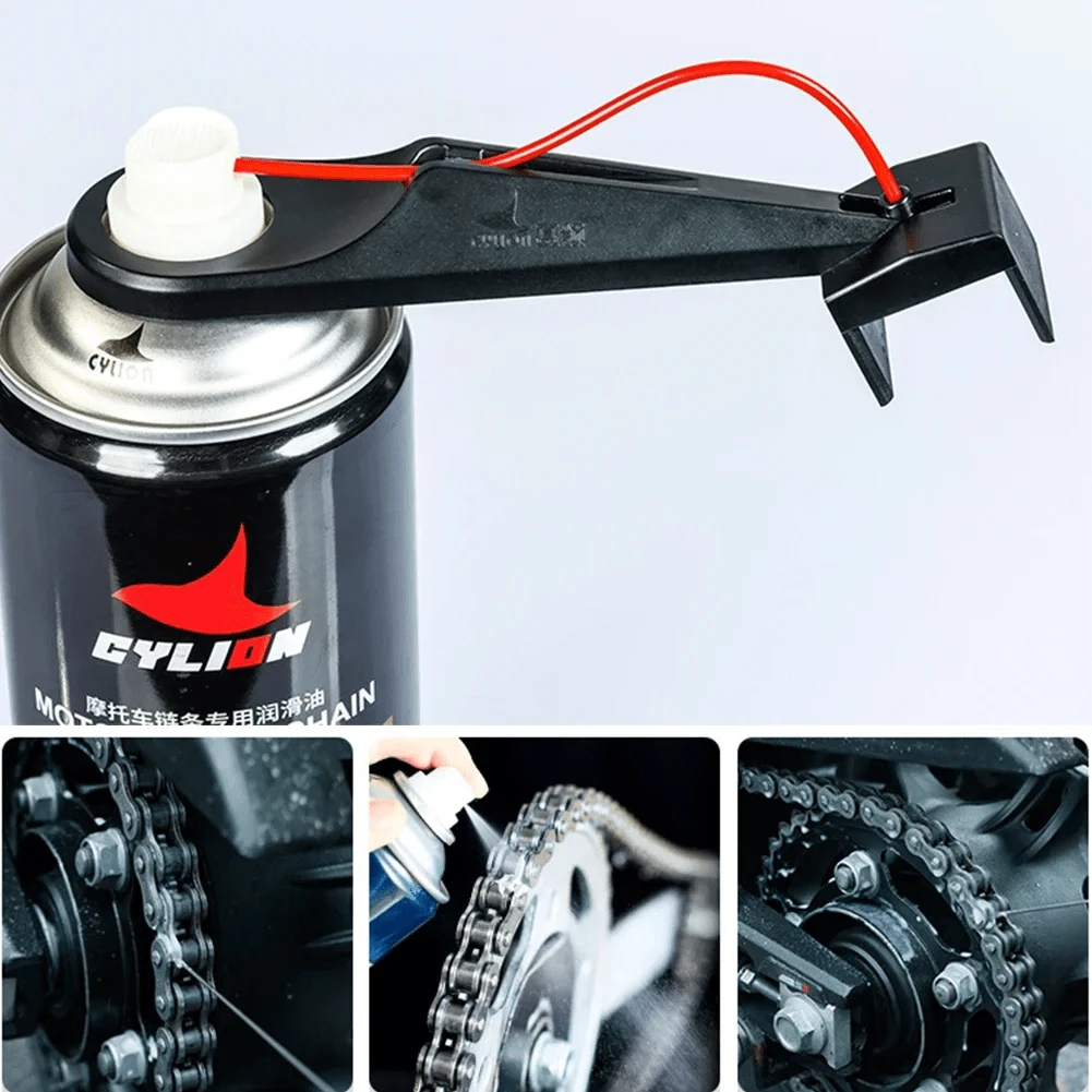 1/2PCS Motorcycle Chain Oiler Spray Lube Oiler Tool Mess-Free Chain Wax Chain Cleaner Attachment Chain Oil Applicator - A - View 1