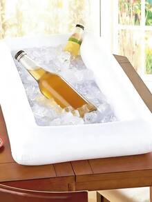 5pcs/1pc Inflatable Floating Beverage Cooler Bar, Large Capacity PVC Floating Ice Bucket, Suitable For Pool Beach Party, Waterproof Portable Drink Holder Service Tray, Easy Inflate Deflate Design, Essential For Summer Outdoor Activities Beach Pool Camping Party - Multicolor - View 12