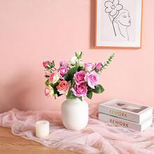 Rayon Real Flannel Rose Decoration DIY Wedding Party Home Office Decor And Table Centerpieces - Multicolor - View 6
