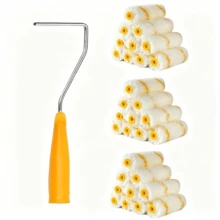 28/22/11/4/1pc, Ultra-Fine Fiber Home Paint Roller Brush Set, Non-Shedding Professional Sponge Roller Brush Set, High Absorbency Household Paint Roller Brush Set - Ultra-Fine Fiber Roller, High Absorbency Mini Fabric Roller, Lightweight Metal Handle And Ergonomic Plastic Grip, Suitable For Hotel, School, Residential, Home, Kitchen Wall, Finish, Door And Cabinet Applications. - Multiple Styles - View 2