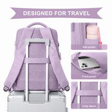 Large‑Capacity 43*30*20cm Waterproof Backpack With Shoe Pocket, Dry‑Wet Separation, Laptop Sleeve And USB Port. Available In Five Tones. Sleek‑Styled - Purple - View 6