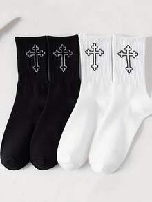 1/2/4/5/8/10 Pairs [Must-Have For Sports Enthusiasts] Men's Mid-Calf Sport Socks - Multicolor - View 14