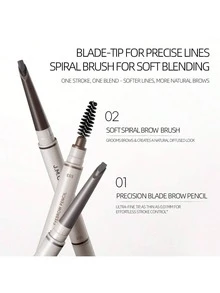 J.M.C.Y He Shou Wu Eyebrow Pencil, No-Sharpening, Long-Lasting, Waterproof, Non-Fading, Defined Strands, Wild Eyebrow Look For Women - #E03 DEEP FOREST BROWN - View 5