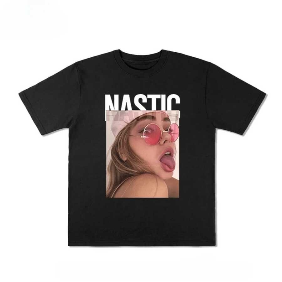 Camiseta estilo japonés de hip-hop para parejas con estampado de chica bonita, 2026 - Negro - Ver 1