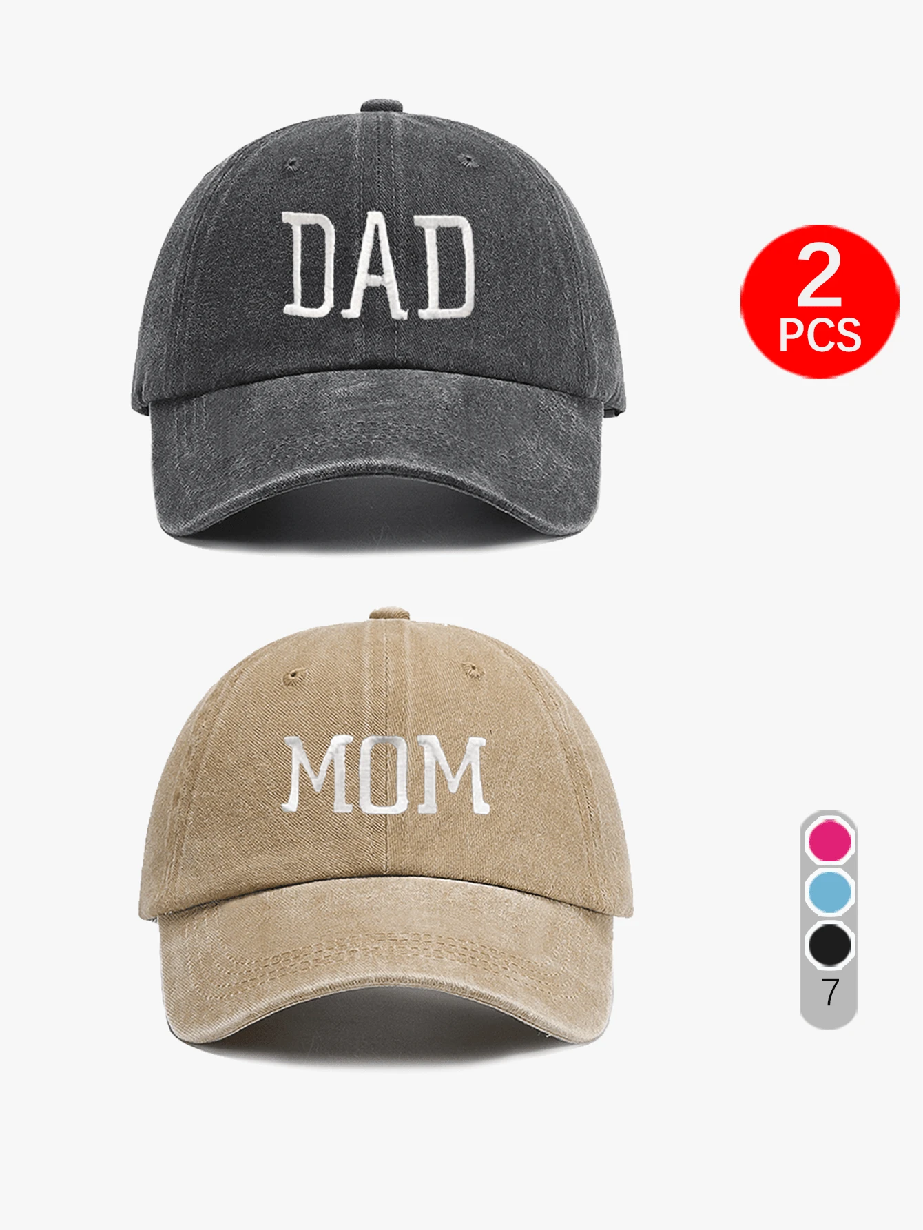 2 "Parents" Themed Couple Baseball Caps, Unisex Sports Style, Suitable For All Seasons, Holiday Gift For Parents, Men's And Women's Matching Hats, Perfect For Valentine's Day, Bachelor Party, Father's Day, Mother's Day, Teacher's Day, Back To School, Halloween, Bride, Teacher, Travel, Beach, Sun Protection, July 4th Summer Hair Accessory