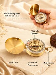 Personalized Engraved Compass With Custom Name, Best Man Proposal Gift, Groomsmen Wedding Favor, Customizable Compass With Engraved Wooden Gift Box. - Multicolor Compass - View 5