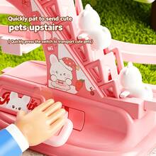 Little Duck/Little Rabbit Climbing Ladder Track Manual Slide Roller Coaster Children's Toy, Parent-Child Interaction, Visual Training, Sensory Game, Hand-Eye Coordination, Brain Development, Suitable For Boys And Girls Aged 3+, Back To School Gift, Birthday Holiday Gift - Multicolor - View 4