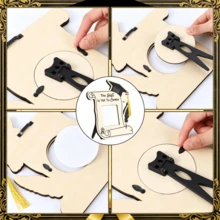 2026 Graduation Photo Frame Wooden Picture Frame With Graduation Cap Tassel Desktop Standing Fridge Magnet Keepsake Graduation Party Decoration Graduate Gift Suitable For University High School Senior Students Congratulations Souvenir Party Favor Table Centerpiece - Decorate - View 8