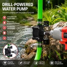 Manual Water Pump Drill-Driven Portable Dual-Use Hand Pump Set | No Electricity Required, High-Flow Efficient Water Transfer Pump | Suitable For Electric Drills, Labor-Saving Irrigation, Garden, River, Outdoor Watering And Cleaning Use - Multicolor - View 2