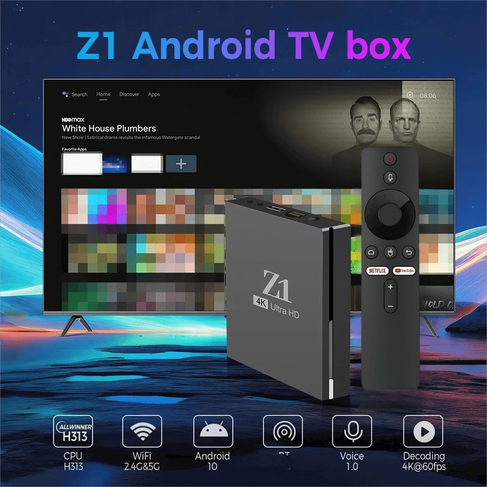 Q96 OHP A Z1 TV Box Allwinner H313 Quad-Core Support 4K HD 4G/5G WiFi Android 10 Voice Remote Control 64GB Smart Media Player IPTV
