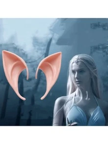 2pcs/Set Elf Ears Cosplay Props Angel Ears Photo Props Makeup Halloween Party Props - Multicolor - View 2