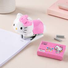 SANRIO 1個三麗鷗極具吸引力的釘書機套裝，剪貼簿風格迷你緊湊便攜式學生宿舍辦公室裝訂文具禮盒 - 多色 - 查看 5