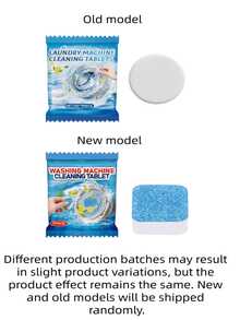 JUE FISH Washing Machine Cleaner, Suitable For Top-Load And Front-Load Washing Machines. Removes Odors, Hard Water Stains, Mineral Deposits, Soap Scum And Lint. Amazing Cleaning Effect, Fresh Lemon Scent. Randomly Shipped New And Old Models. - Solid State - View 10