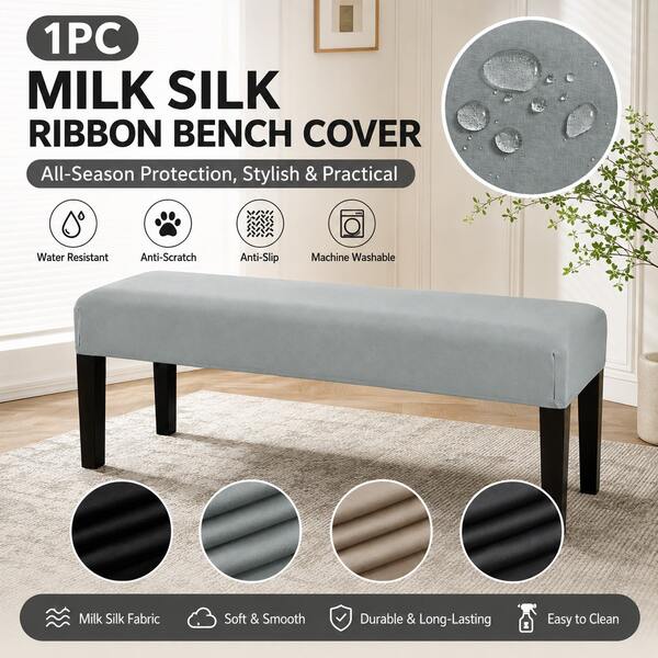1pc Bench Cover Elastic Jacquard Bench Cover Suitable For Restaurant Removable Sofa Cover Washable Seat Protection Cover Suitable For Living Room, Bedroom