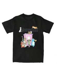 Kuromissssssssssssssssssssss Sanrios Kawaiis T-Shirt Summer Y2K Funnyssssssssssss T-Shirts Cottonssssssssssss Harajuku Tshirt For Adult Short Sleeve Casual Tees - Negro - Ver 2