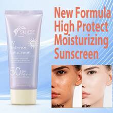 Protector solar SPF50, crema protectora solar, protector solar de defensa UV, bloqueador solar SPF50, protector solar facial, protector solar corporal, protector solar invisible, protector solar hidratante, protector solar ligero, protección solar para exteriores, PA+++, protector solar diario - Púrpura polvoriento - Ver 7