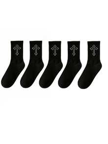1/2/4/5/8/10 Pairs [Must-Have For Sports Enthusiasts] Men's Mid-Calf Sport Socks - Multicolor - View 10