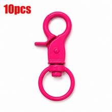10 piezas de ganchos para llaveros con cierre de langosta DIY, 10 colores, clips giratorios de metal para bolsos, tiradores de cremallera, dijes y accesorios de manualidades - Multicolor - Ver 18