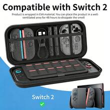 相容於 Switch 2 的便攜式收納盒，便攜硬殼收納袋，相容於 Switch 2 配件的旅行遊戲收納袋，可容納 12 個遊戲卡匣（防撞材質，建議在開放區域通風後使用） - 查看 7