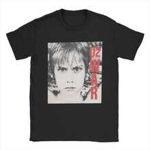 Camisetas para hombres vintage 100% algodón, camiseta de cuello redondo de manga corta con estampado gráfico - Negro - Ver 1
