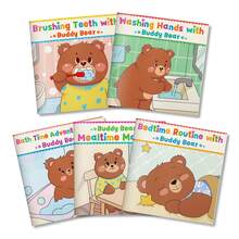 Buddy Bear Reading Game Books For Kids, Daily Habit And Routine Story Series For Brushing Teeth, Washing Hands, Mealtime, Bath Time And Bedtime Learning - Buddy Bear Reading Game Books - View 2