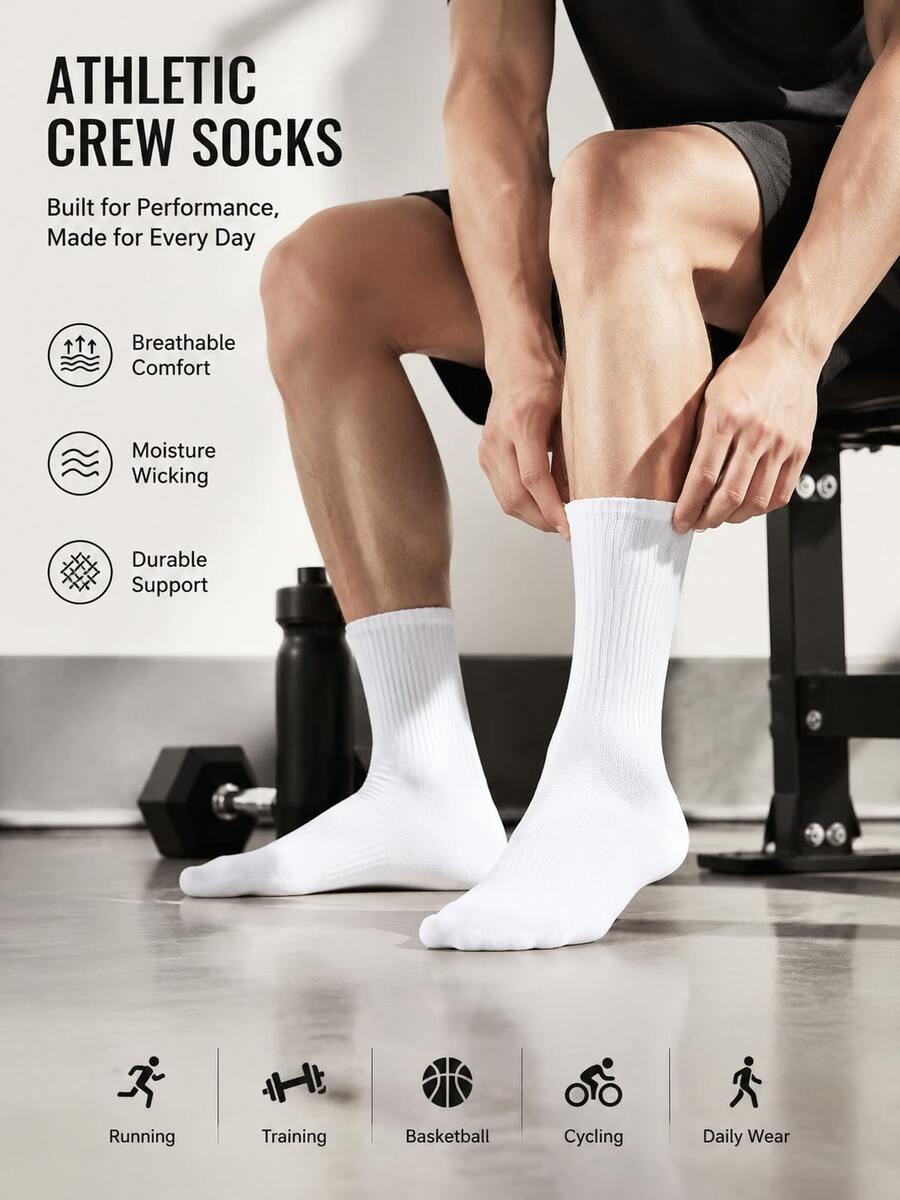 5 Pairs Unisex Casual Ankle Socks - Breathable, Soft And Durable Short Socks, Suitable For Daily Wear, Running And Sports - Athletic Socks - View 1