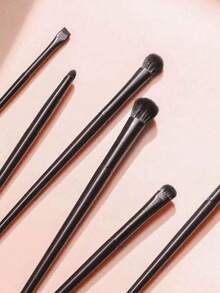 1pc Makeup Brush Set, Eyeshadow Brush, Nose Contour Brush, Eyebrow Pencil, Skin-Friendly Makeup Tools, Portable Travel Size - Black - View 3