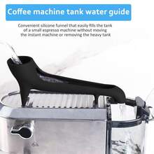 Espresso Machine Water Tank Quick Access Funnel, Coffee Machine Water Spout For Espresso Machine, Long Wate R Funnel For All Flat Top Coffee Machines (COLOR:Black/Grey) - Multicolor - View 9