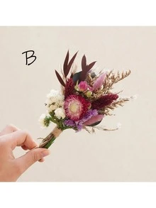 1/2/4/6/12 piezas Ramos de flores artificiales mini, adecuados para decoración de centro de mesa del hogar, decoración de pastel de fiesta, boutonniere artificial para novio y padrinos, decoración de fiesta de boda vintage estilo bohemio para hombres, regalo para despedida de soltera - Morado - Ver 5