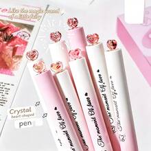 Soft Grip Gradient Colorful Rotating Core Neutral Pen, Lucky Clover / Heart / Nebula Sweet Dream 3 Cute Designs, CS Double Ball Tip, Quick-Dry Ink, Large Capacity Refill, Student Exam Office Daily Writing Gift Stationery, 4-Piece Set - Sets - View 7