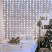 300/200/100 LED Patio String Lights, USB Powered Curtain Lights With Remote Control, Fairy Lights, Garden Decor String Lights, 8 Curtain Light Modes, Suitable For Christmas, Halloween, Bedroom, Window, Wedding, Party Decoration, Yard Decor String Lights, Camping Decoration, Outdoor Decoration, Holiday Lighting, Wedding Event Lighting - USB Curtain Light String - View 10