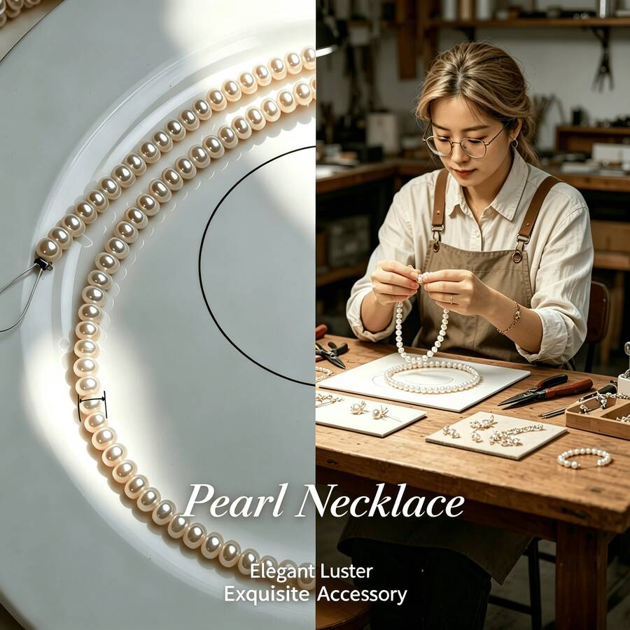 1 Strand 4.5-5mm Freshwater Pearls, Suitable For Handmade DIY Flat Pearl Half-Finished Products