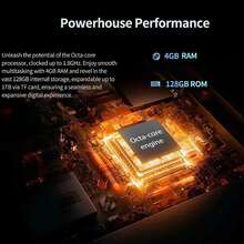 Qetupa Android 15 八核心 2.0GHz 平板電腦，4GB+64GB/128GB，1280*800 HD 觸控螢幕，5MP+13MP 雙鏡頭，6000mAh 電池，雙頻 2.4G/5G WiFi 802.11ac，BT5.2，無 SIM 卡槽，無廣告辦公會議平板，禮品平板（不含適配器） - 藍色 - 查看 4