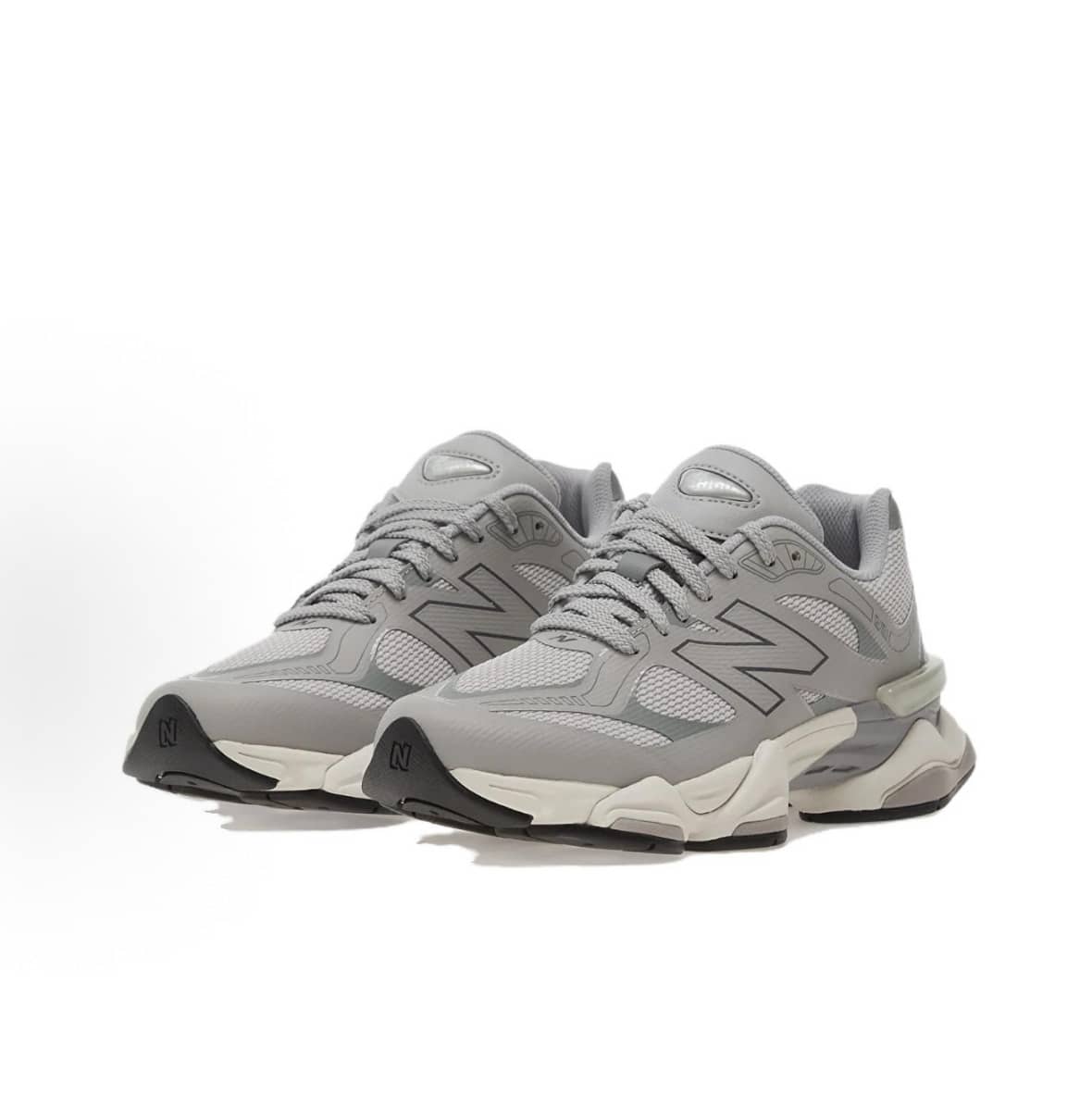 New Balance 9060 - Rain Cloud Grey, Sea Salt & Black Castlerock | Viral 2026 Chunky Platform Sneakers | Premium Suede & Mesh Breathable Trainers | Comfortable ABZORB Midsole Dad Shoes | Authentic Unisex High-Fashion Footwear - 銀灰 - 查看 1
